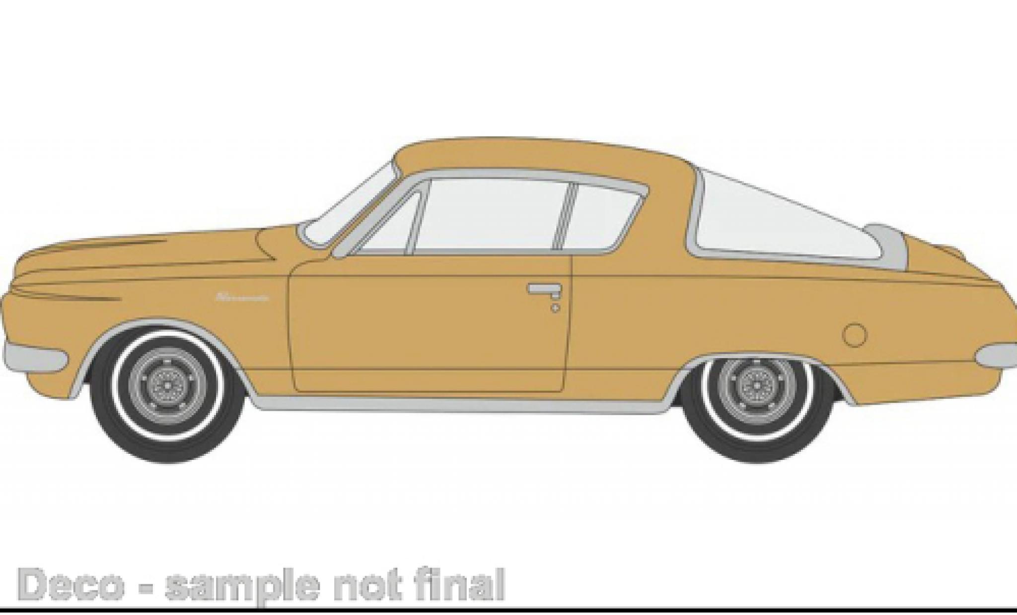Plymouth Barracuda 1/87 Oxford gold 1965 diecast model cars