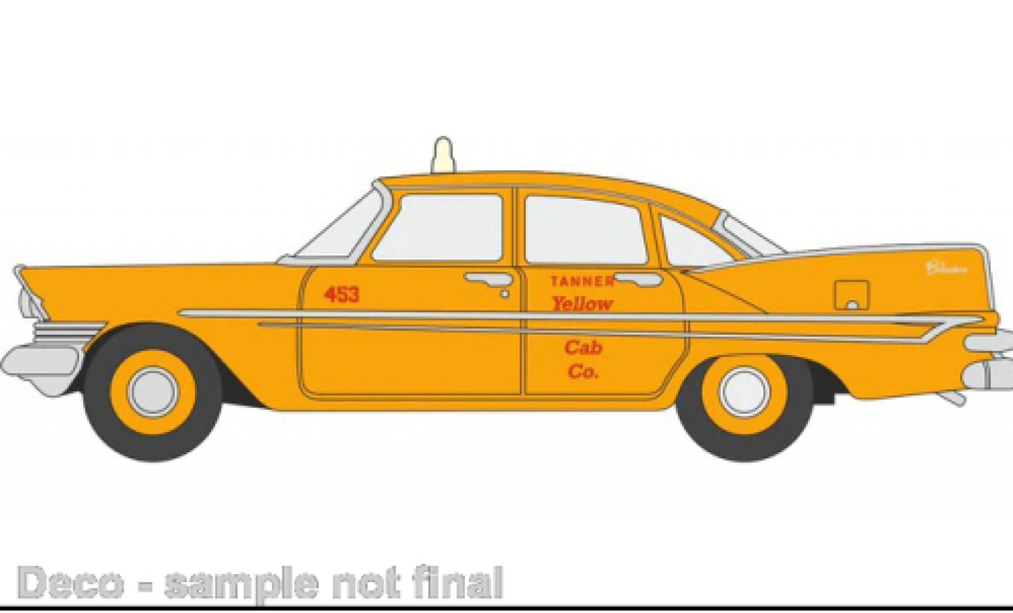 Plymouth Belvedere 1/87 Oxford Tanner Yellow Cab Co. Kalifornien 1959 diecast model cars