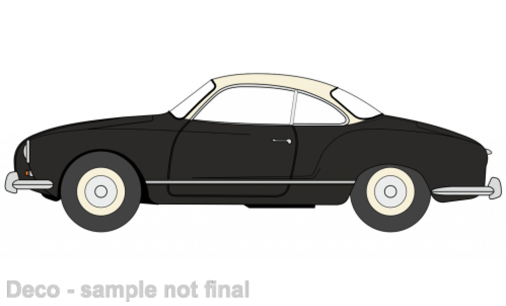 Volkswagen Karmann 1/76 Oxford Ghia black/white diecast model cars