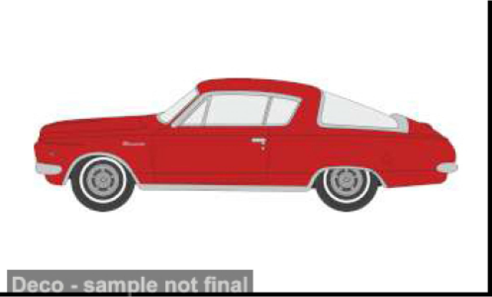 Plymouth Barracuda 1/87 Oxford red 1965 1:87 diecast model cars