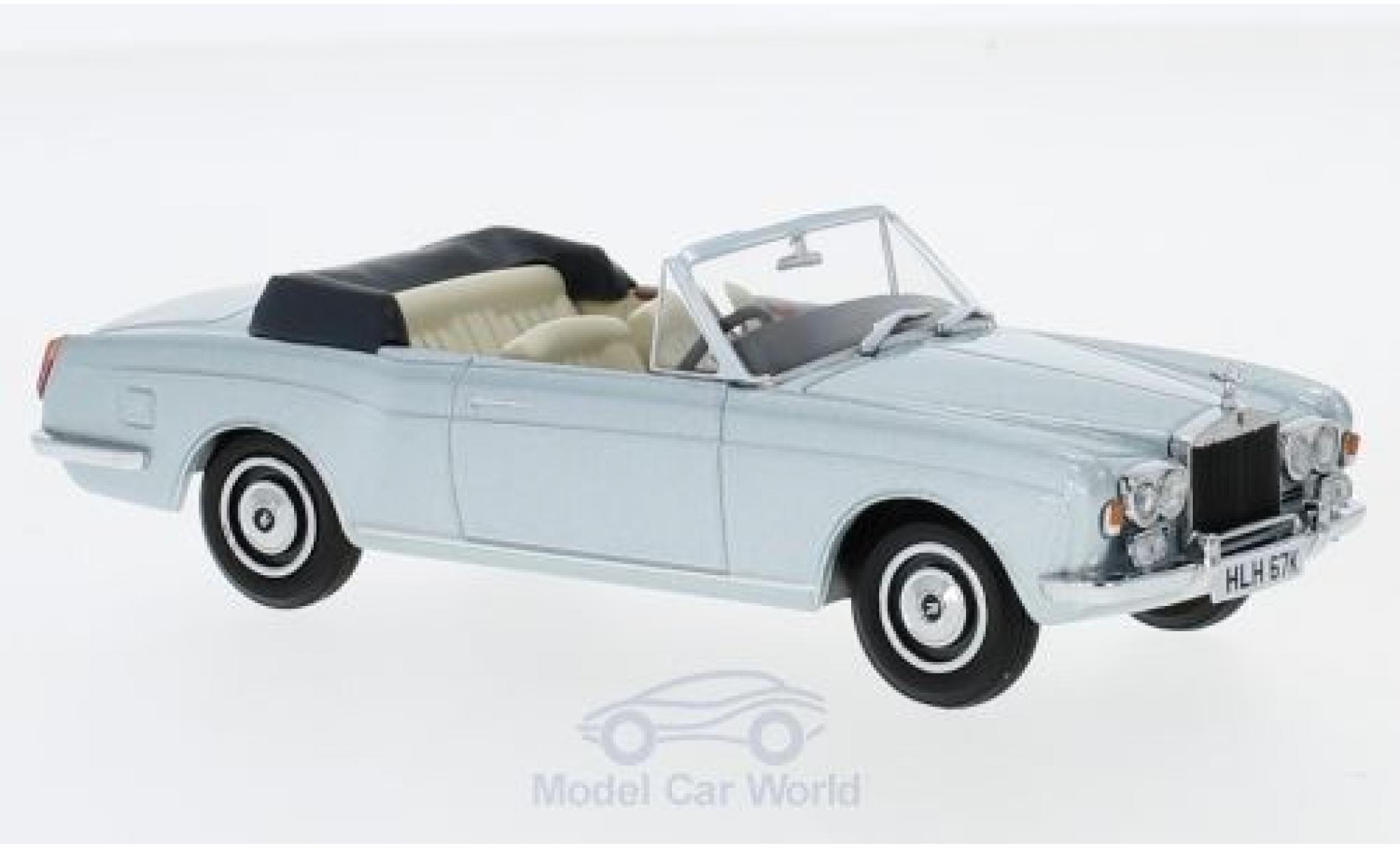 Rolls Royce Corniche 1/43 Oxford Convertible metallic blue RHD diecast model cars