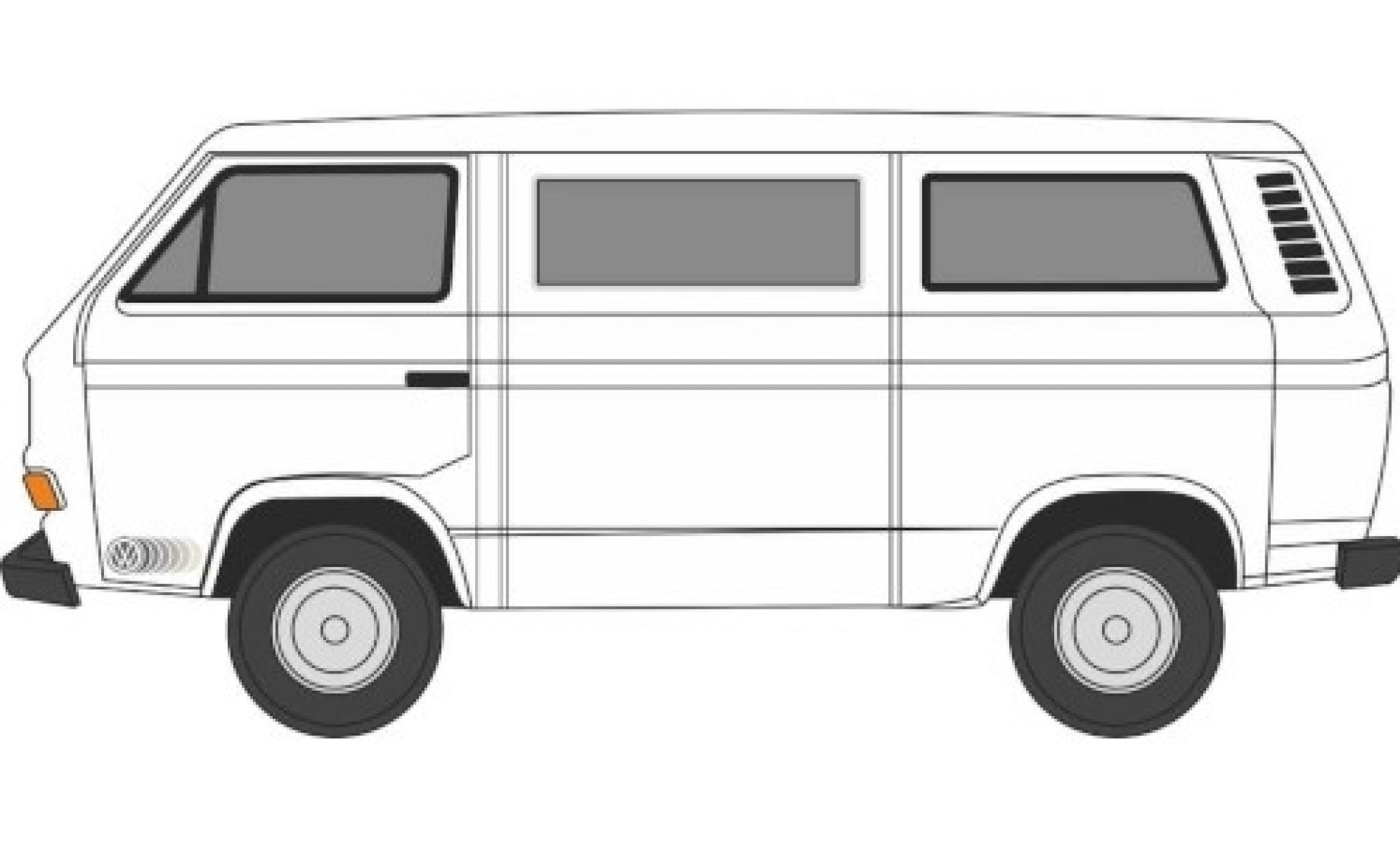Volkswagen T3 1/76 Oxford white/Dekor RHD diecast model cars
