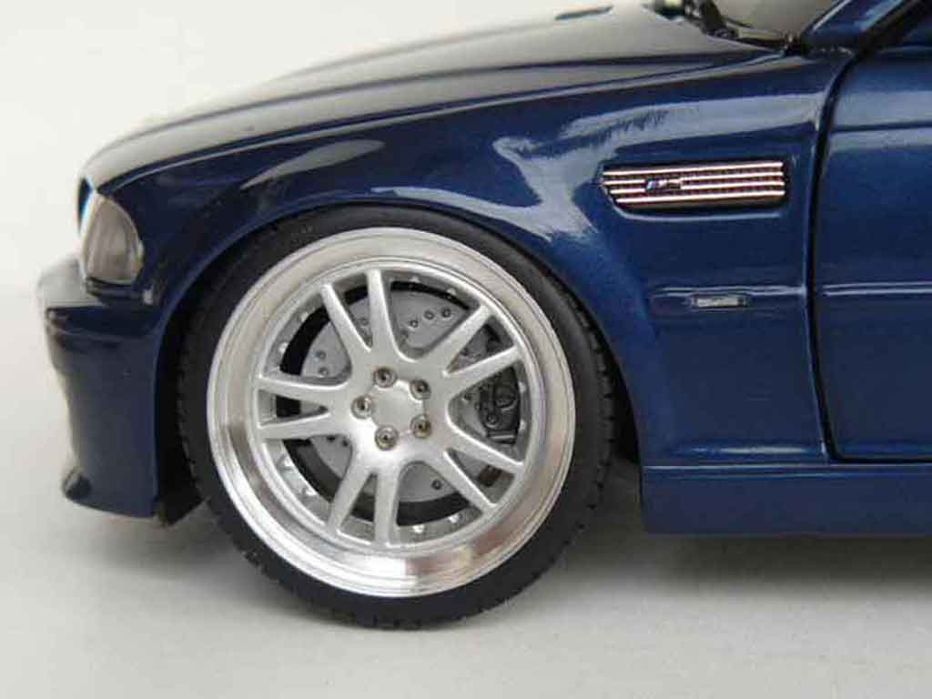 Bmw M3 Cabriolet E46 blue jantes 19 pouces 1/18 Kyosho