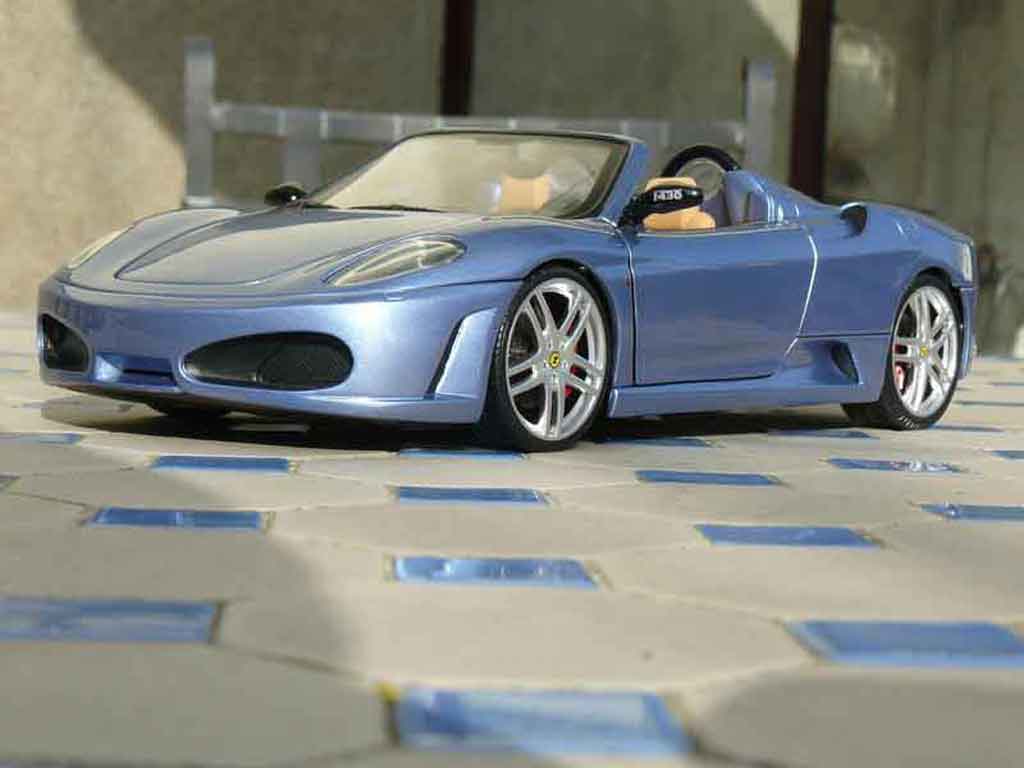 Ferrari F430 spider blue metallized 1/18 Hot Wheels