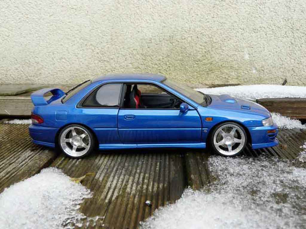Subaru Impreza Type R gt turbo sti blue 1/18 Autoart
