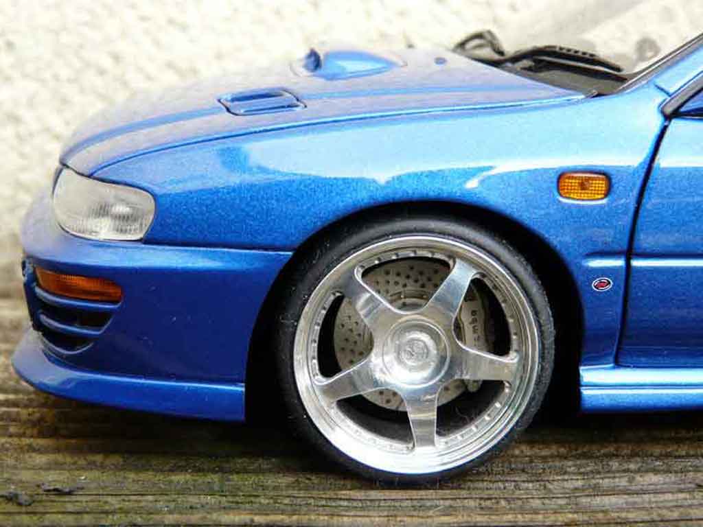 Subaru Impreza Type R gt turbo sti blue 1/18 Autoart