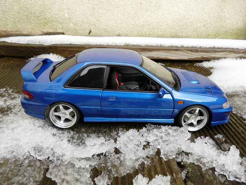 Subaru Impreza Type R gt turbo sti blue 1/18 Autoart