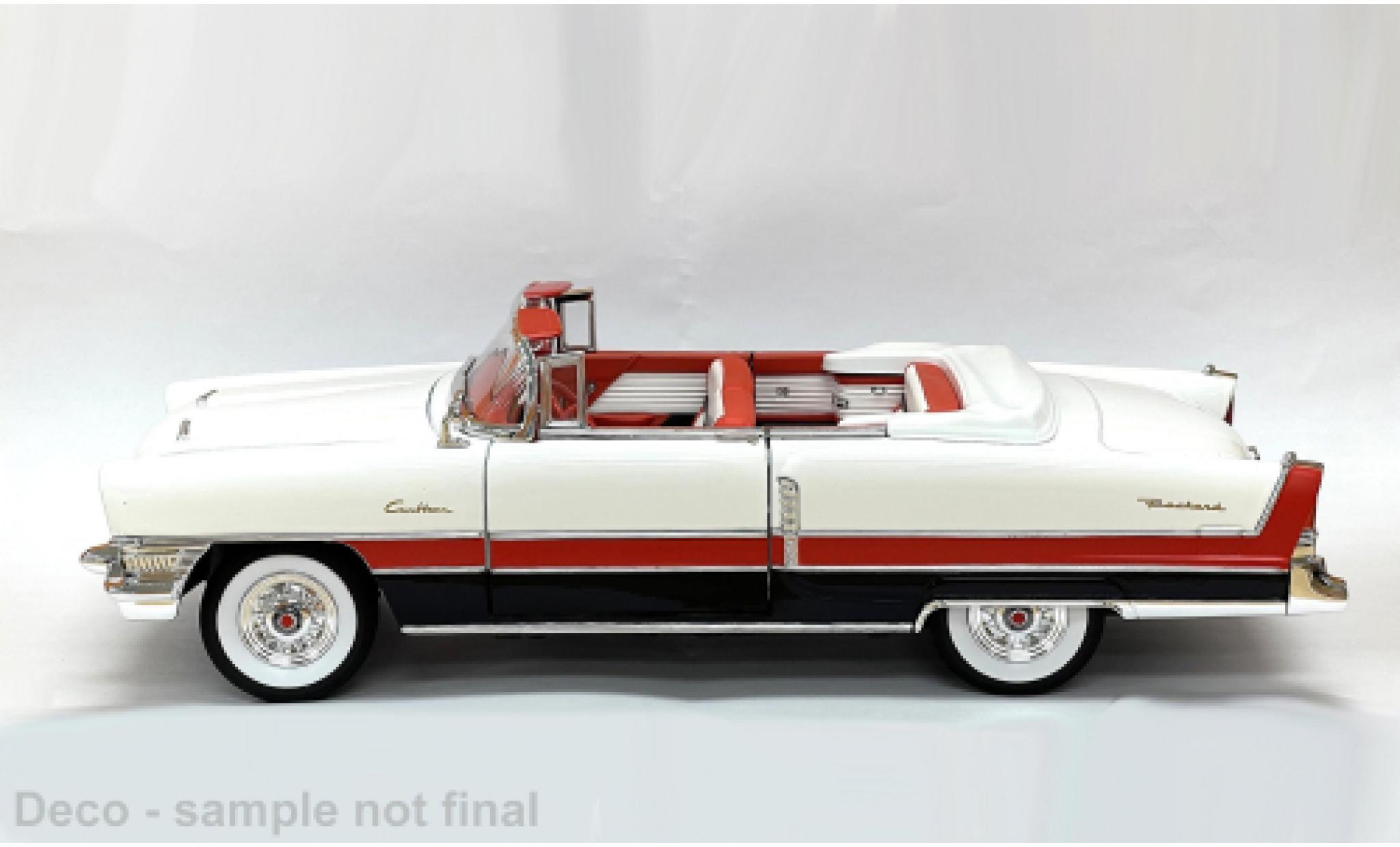 Packard Caribbean 1/18 Lucky Die Cast (Convertible) mit blacken Streifen white/red 1955 1:18 diecast model cars
