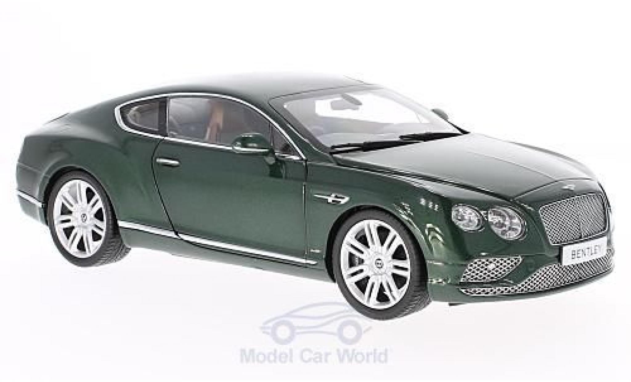 Bentley Continental T 1/18 Paragon GT green RHD 2016 diecast model cars