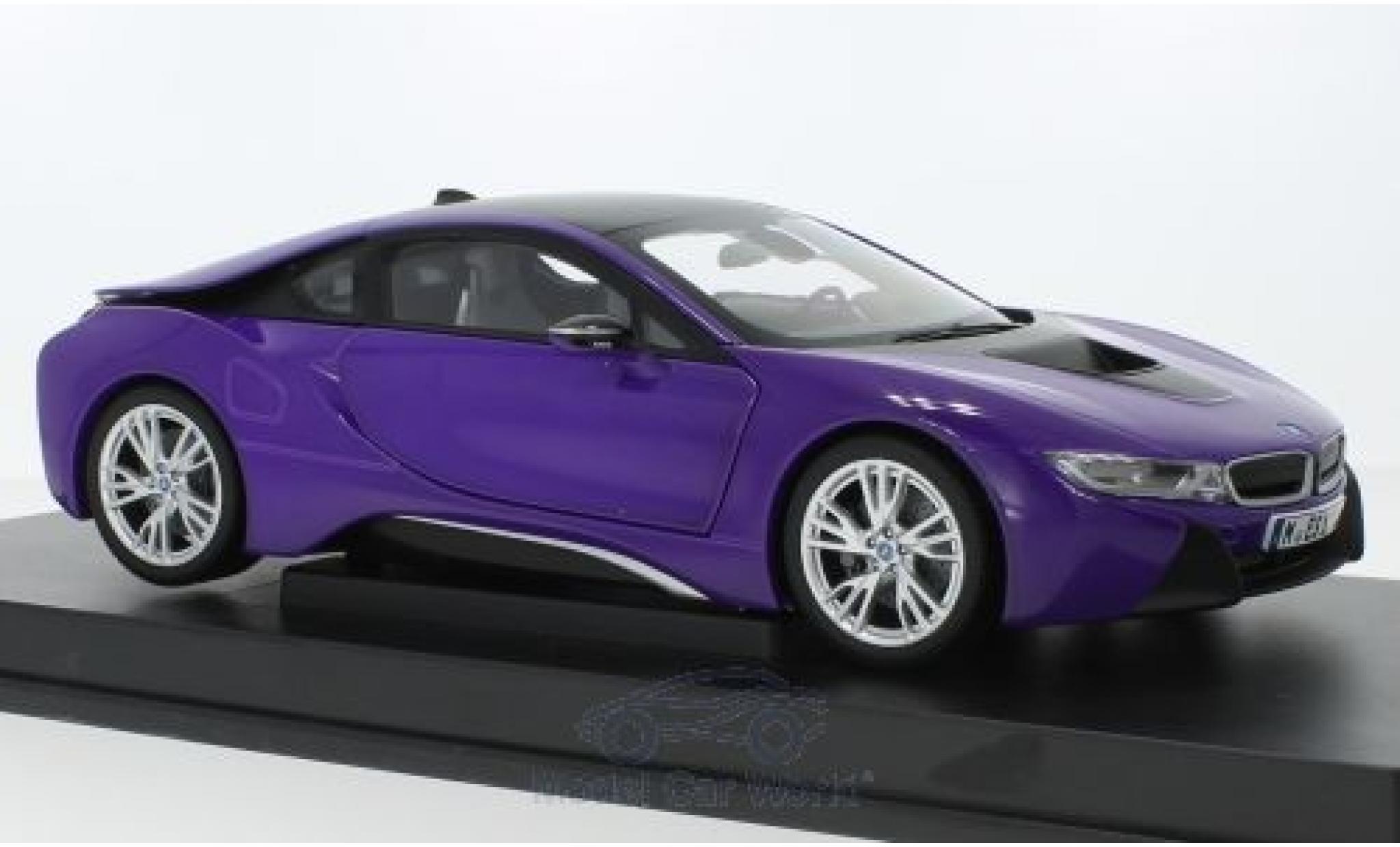 Bmw i8 1/18 Paragon purple diecast model cars