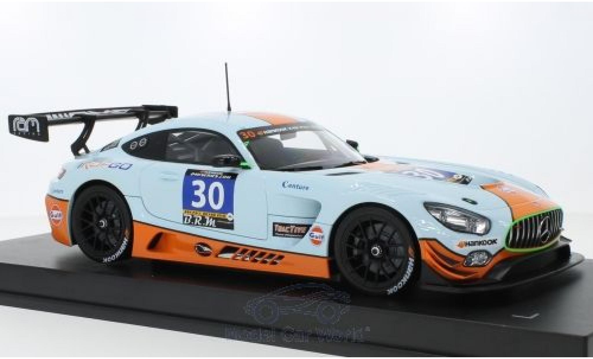Mercedes AMG GT 1/18 Paragon 3 No.30 Ram Racing Gulf 24h Paul Ricard 2016 S.Hall/R.Goethe/D.Brown/J.Campbell-Walter diecast model cars