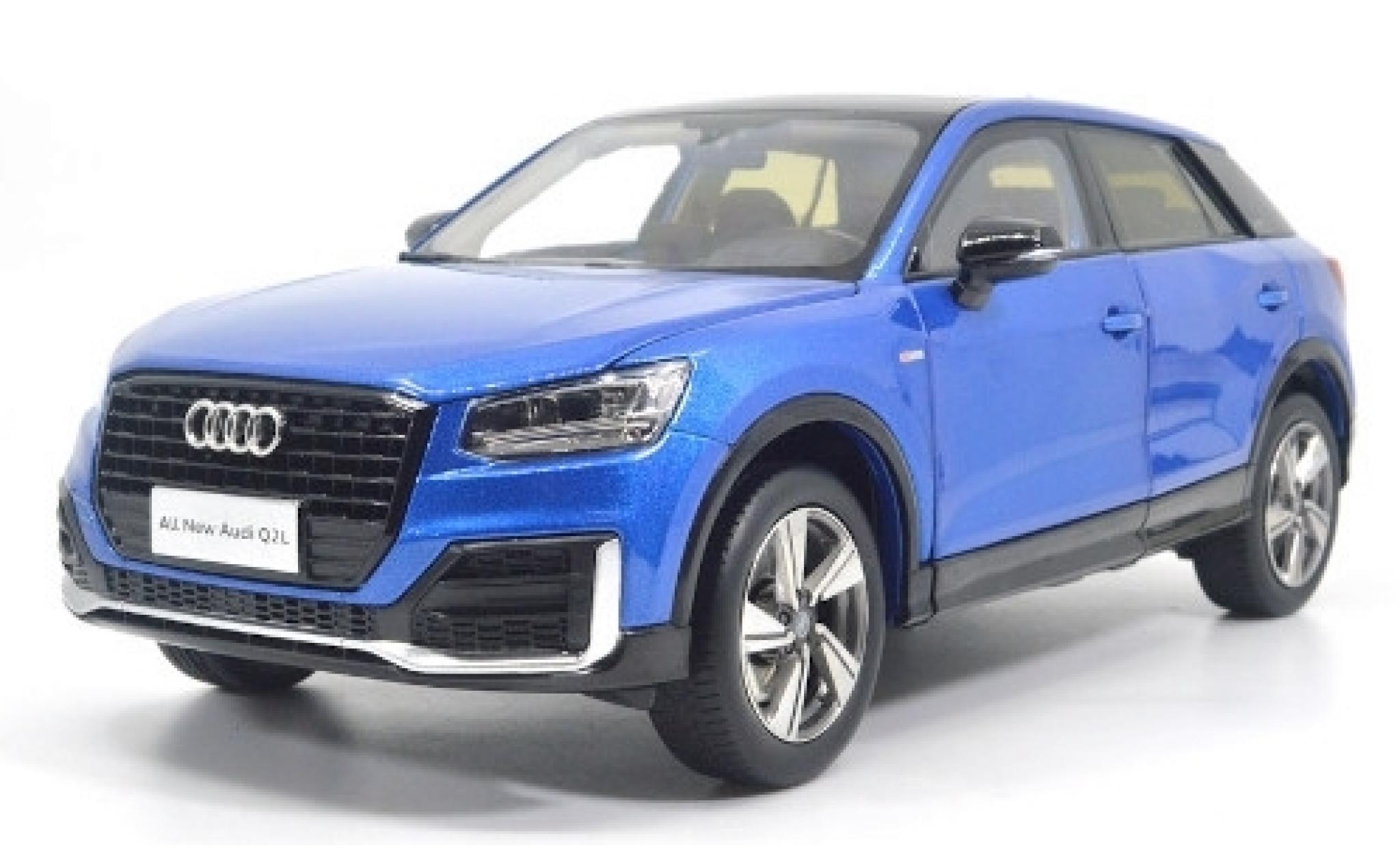Audi Q2 1/18 Paudi L metallic blue 2018 diecast model cars