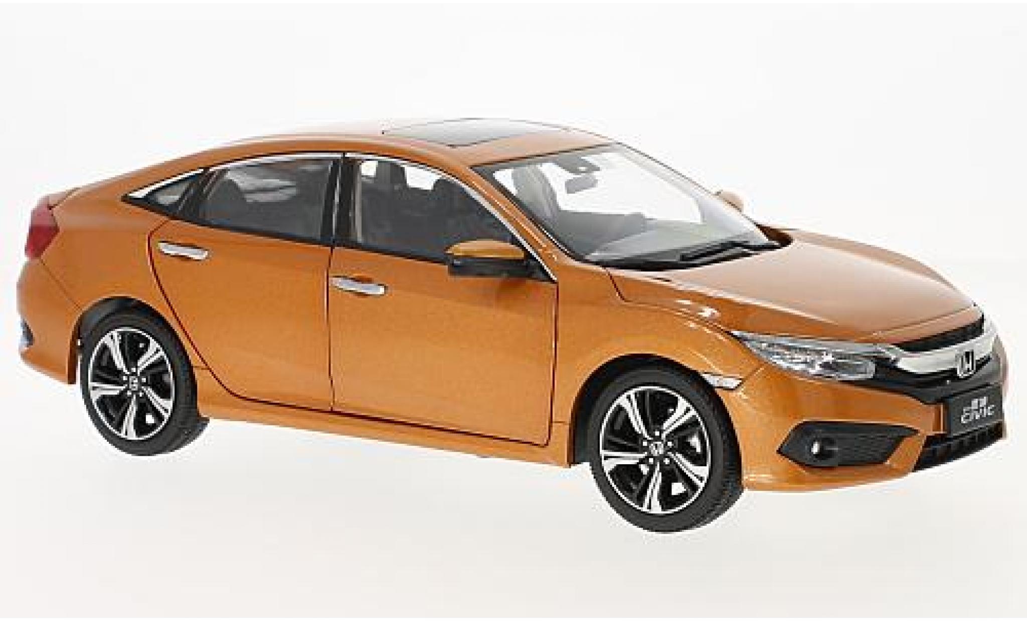 Honda Civic 1/18 Paudi metallic orange 2016 diecast model cars