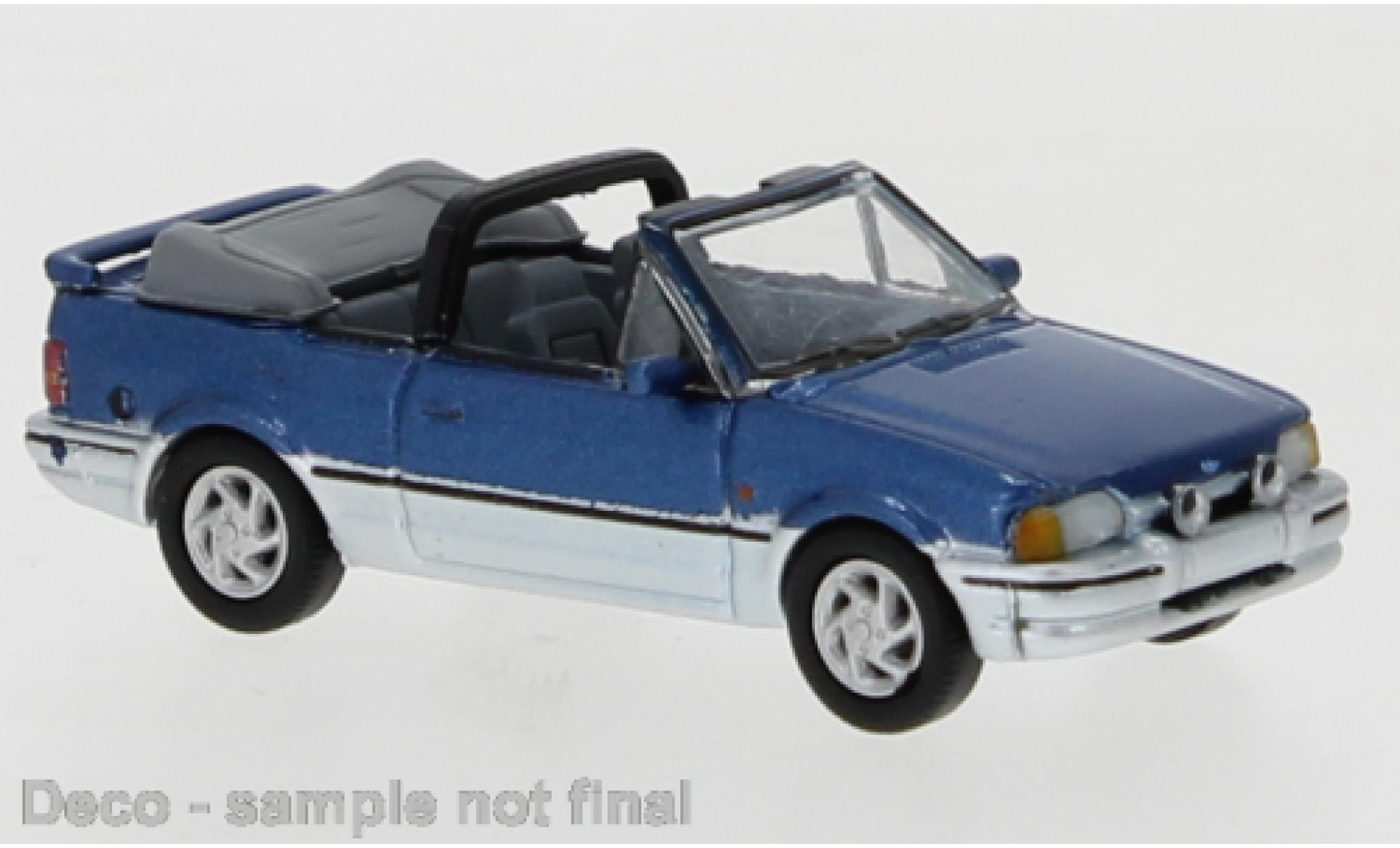 Ford Escort 1/87 PCX87 IV Convertible metallic blue/grey 1986 diecast model cars