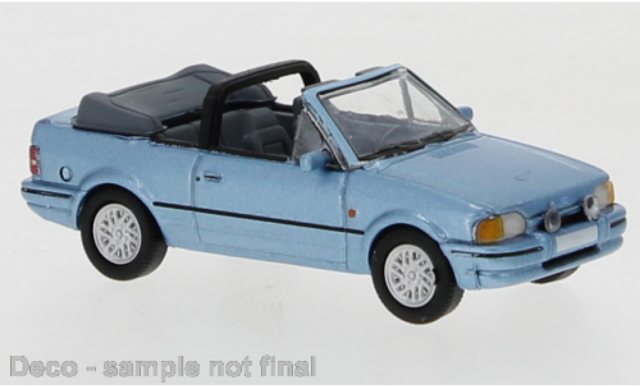 Ford Escort 1/87 PCX87 IV Convertible metallic blue 1986 diecast model cars