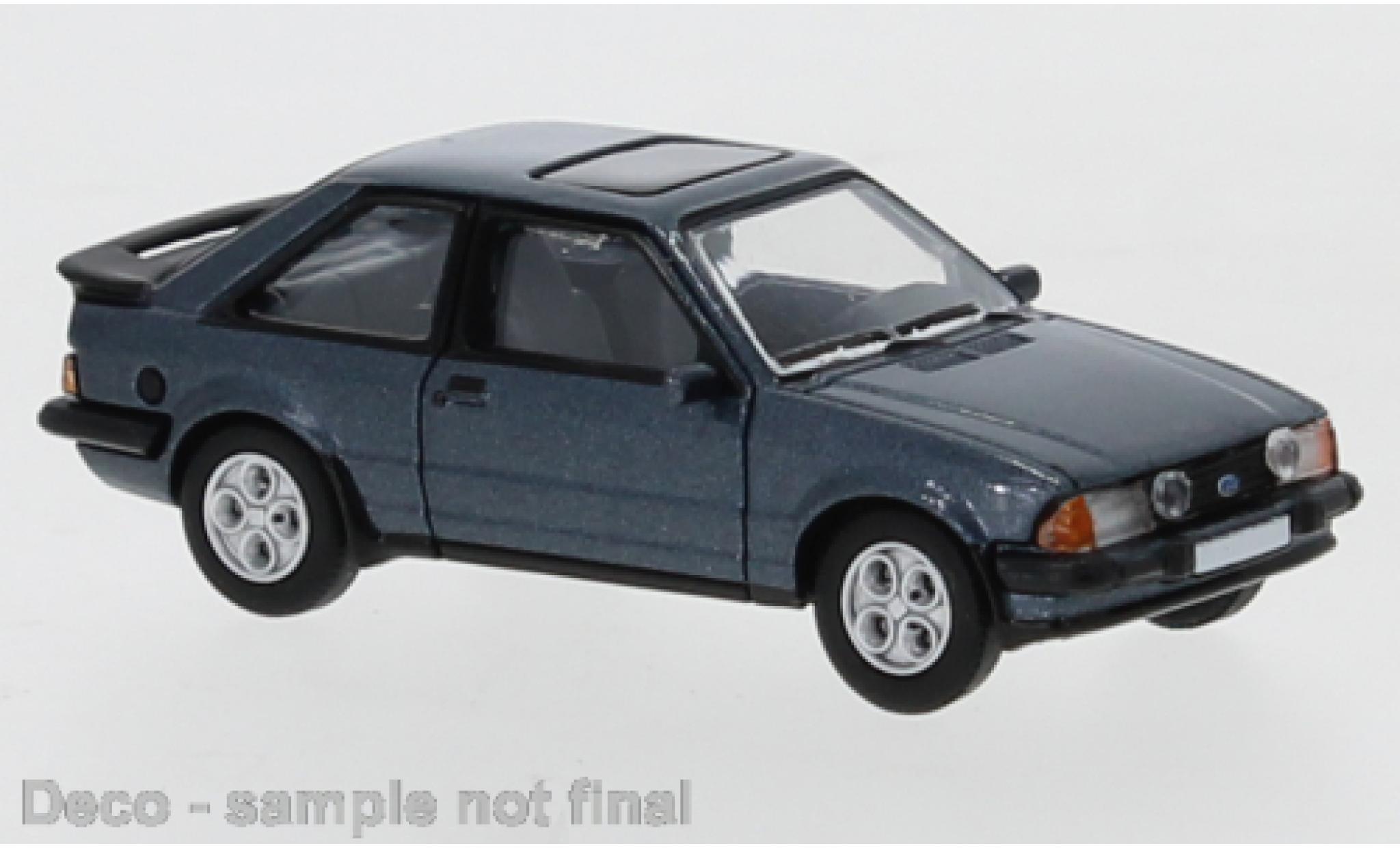Ford Escort 1/87 PCX87 MK III XR3 metallic blue 1981 exclusive avec Model Car World diecast model cars