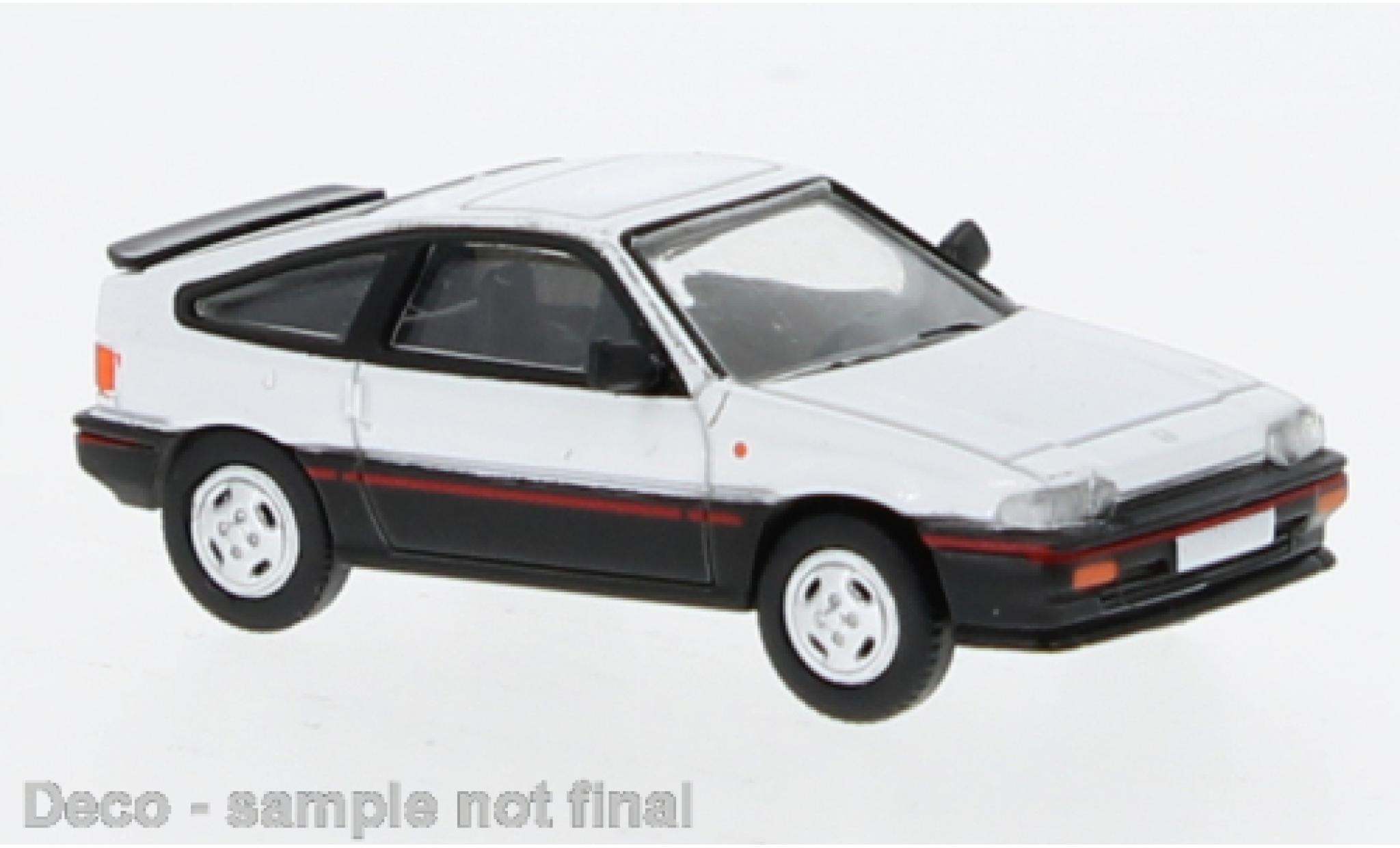 Honda CRX 1/87 PCX87 white/matt-black 1983 1:87 diecast model cars