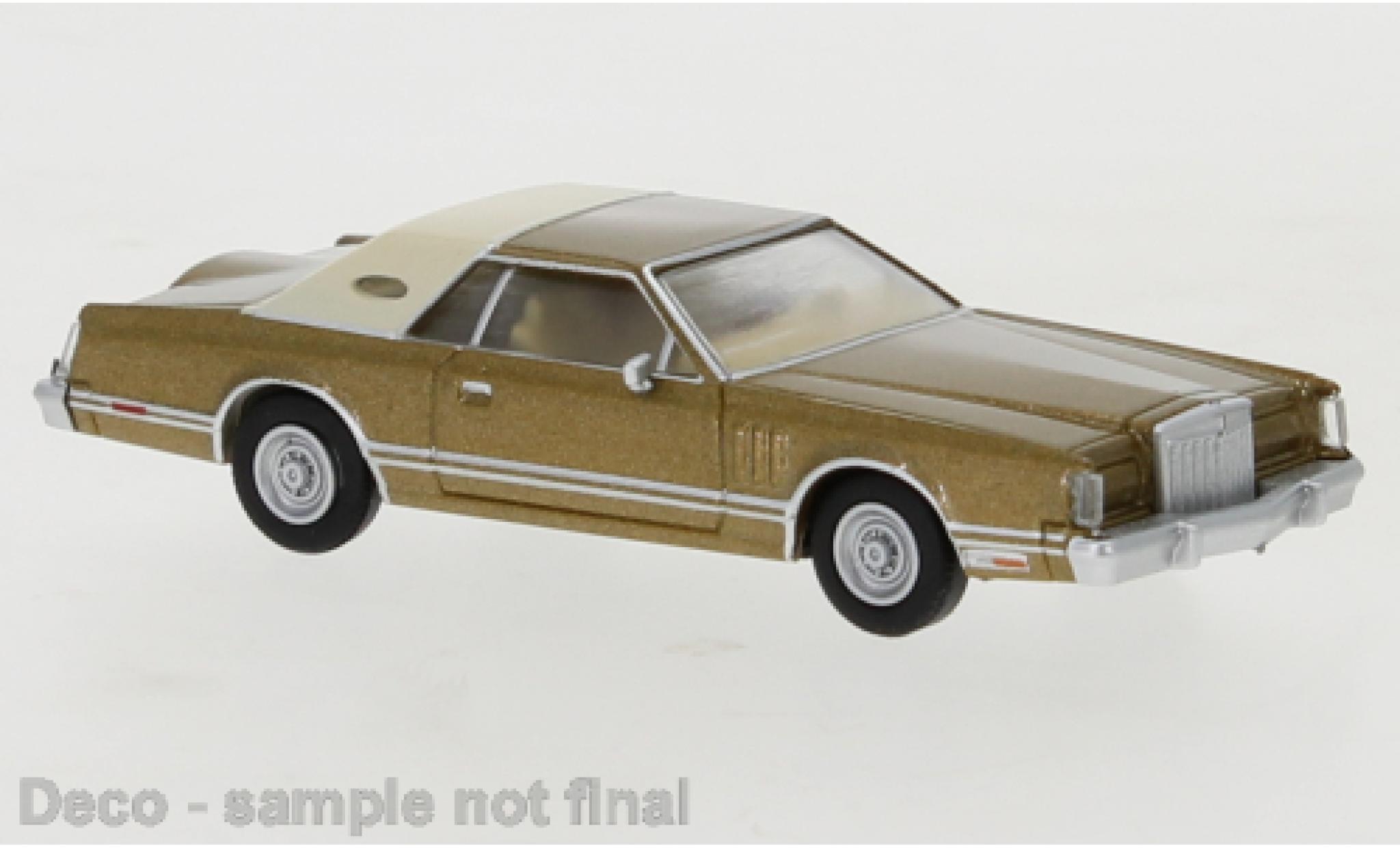 Lincoln Continental 1/87 PCX87 Mark V gold/matt-beige 1977 diecast model cars
