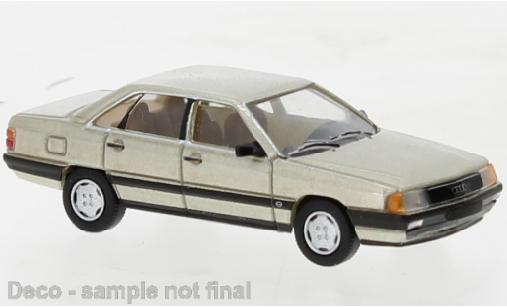 Audi 100 1/87 PCX87 (C3) metallise beige 1982 diecast model cars