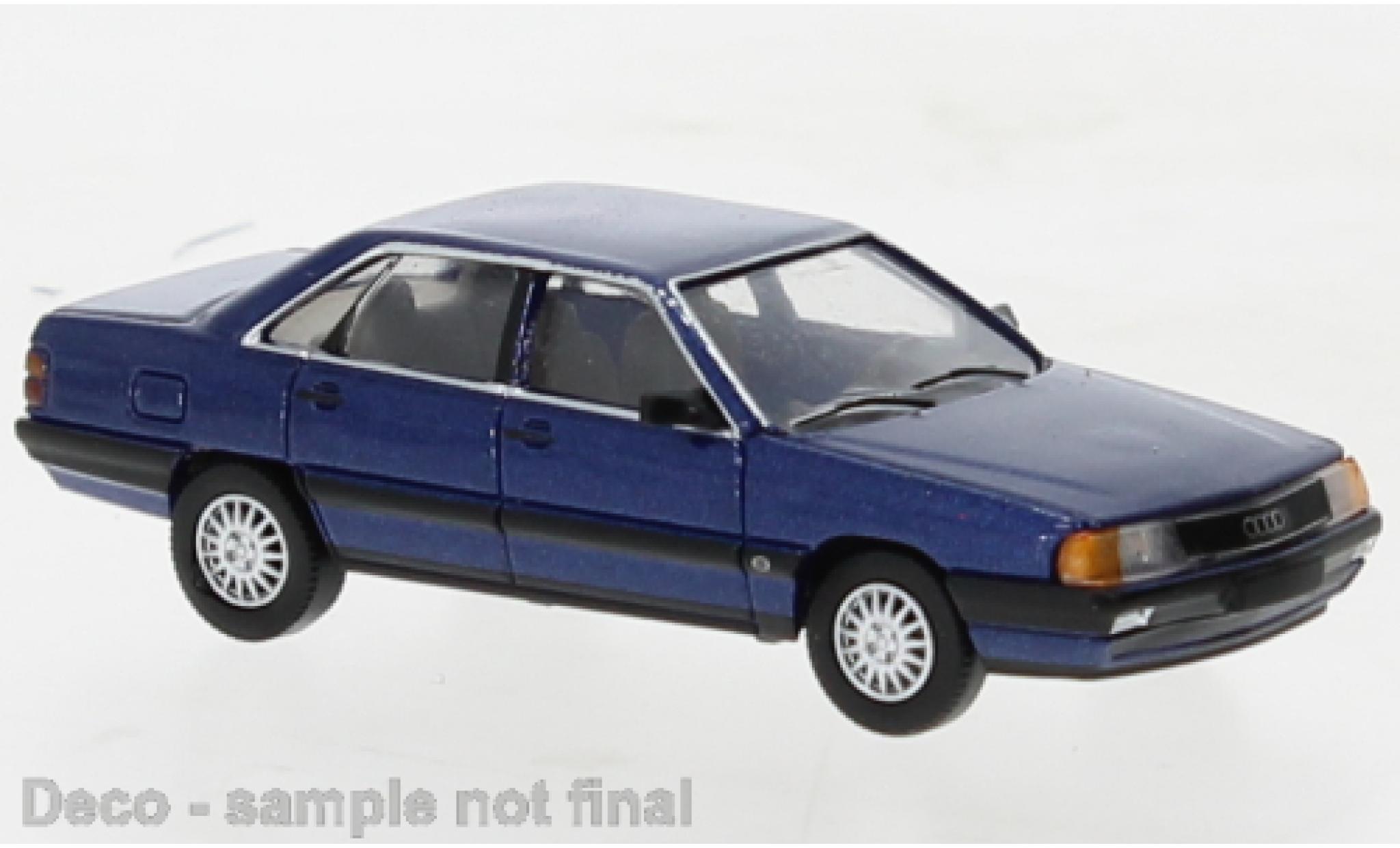 Audi 100 1/87 PCX87 (C3) metallise blue fonc&eacute; 1982 diecast model cars
