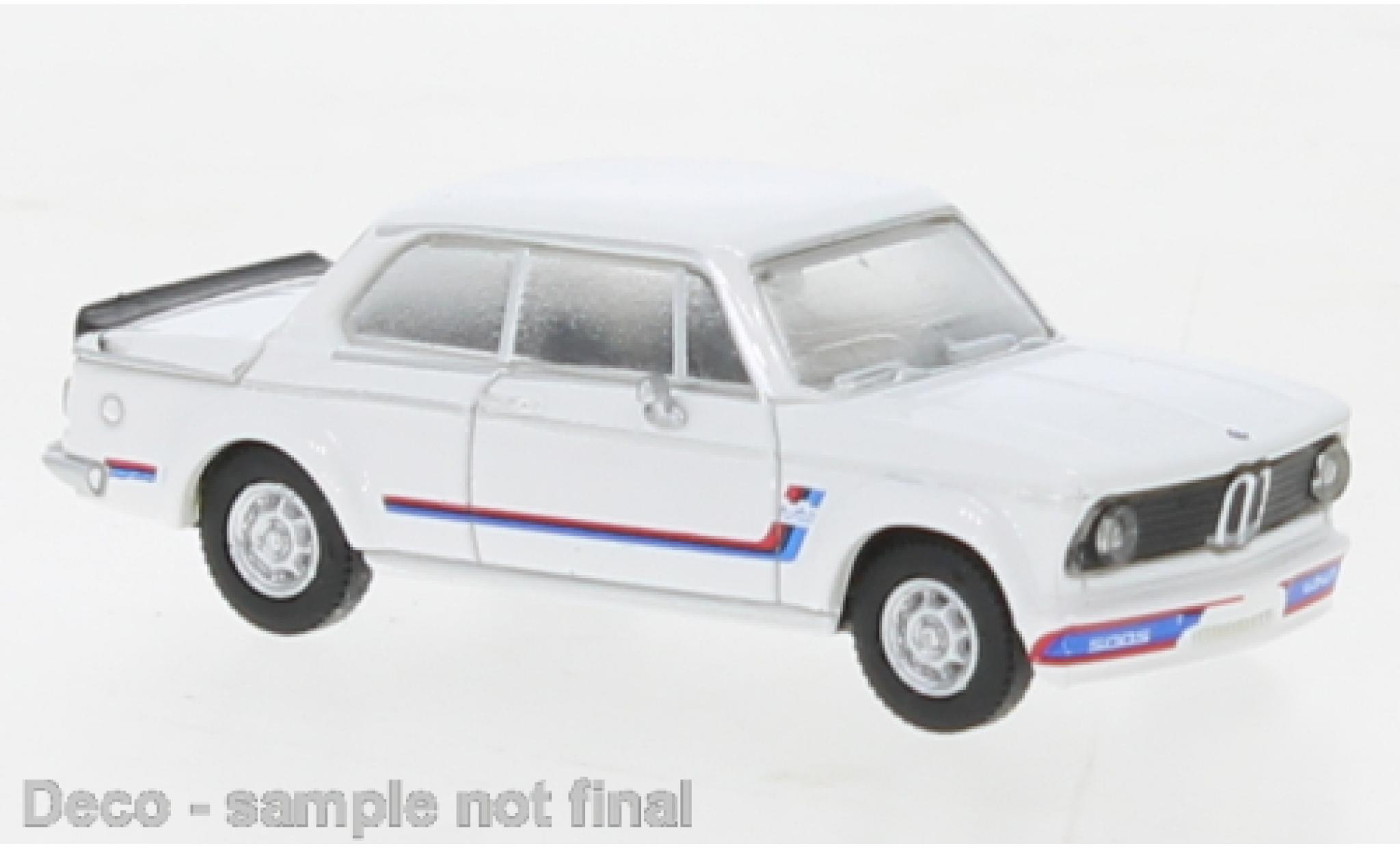 Bmw 2002 1/87 PCX87 turbo white/D&eacute;corer 1973 diecast model cars