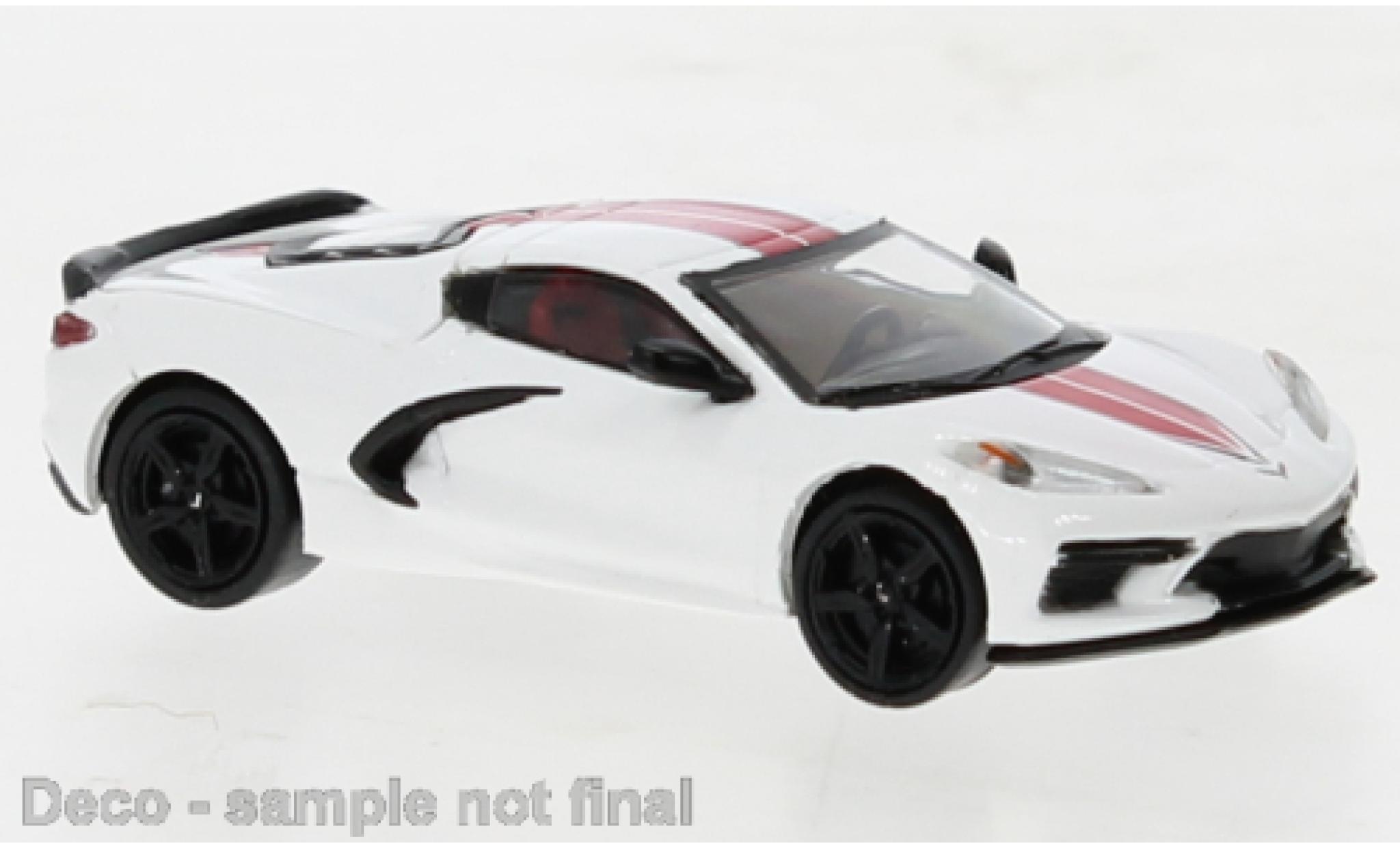 Chevrolet Corvette 1/87 PCX87 C8 white/red 2020 diecast model cars