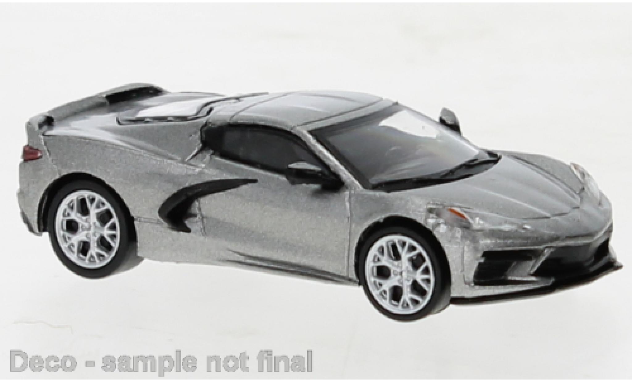 Chevrolet Corvette 1/87 PCX87 C8 metallise grey 2020 diecast model cars
