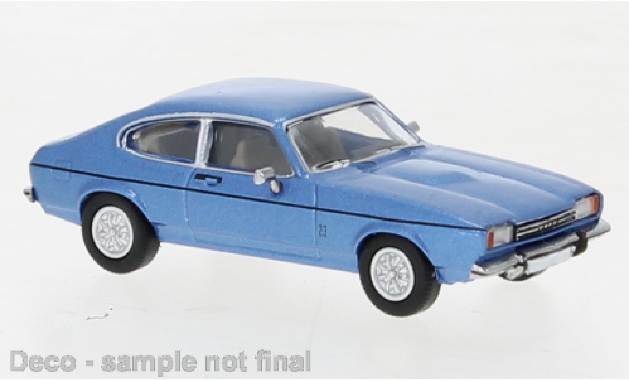 Ford Capri 1/87 PCX87 MK II metallise blue 1974 diecast model cars