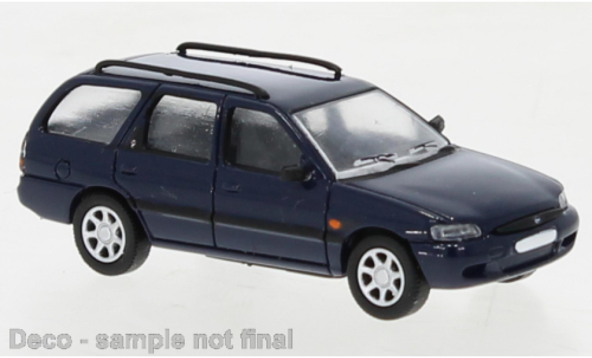Ford Escort 1/87 PCX87 MK VII Turnier blue fonc&eacute; 1995 diecast model cars