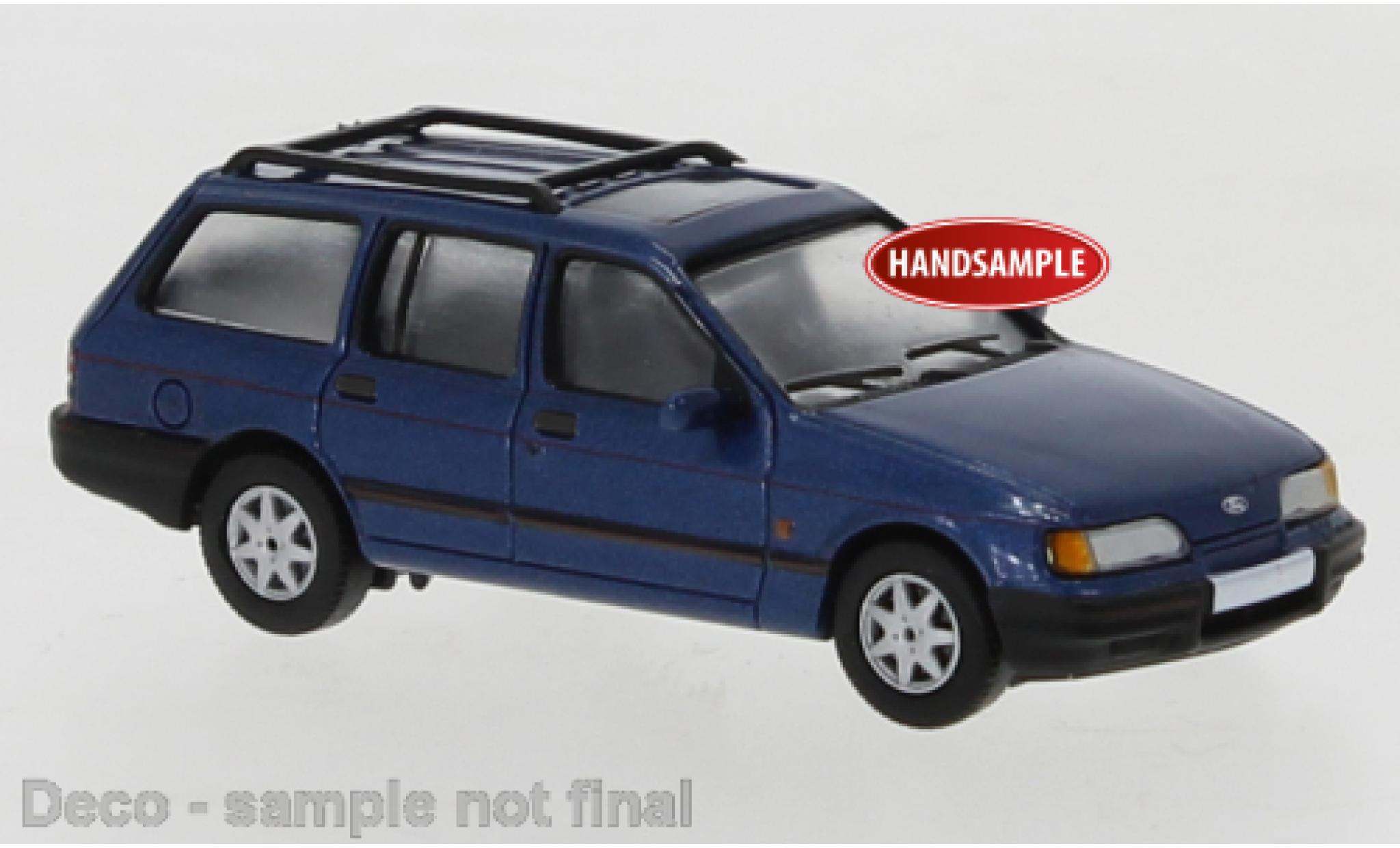Ford Sierra 1/87 PCX87 Turnier metallise blue fonc&eacute; 1987 diecast model cars