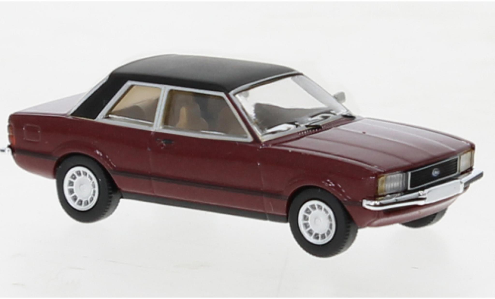 Ford Taunus 1/87 PCX87 TC2 metallise red fonc&eacute;/matte-black 1976 diecast model cars