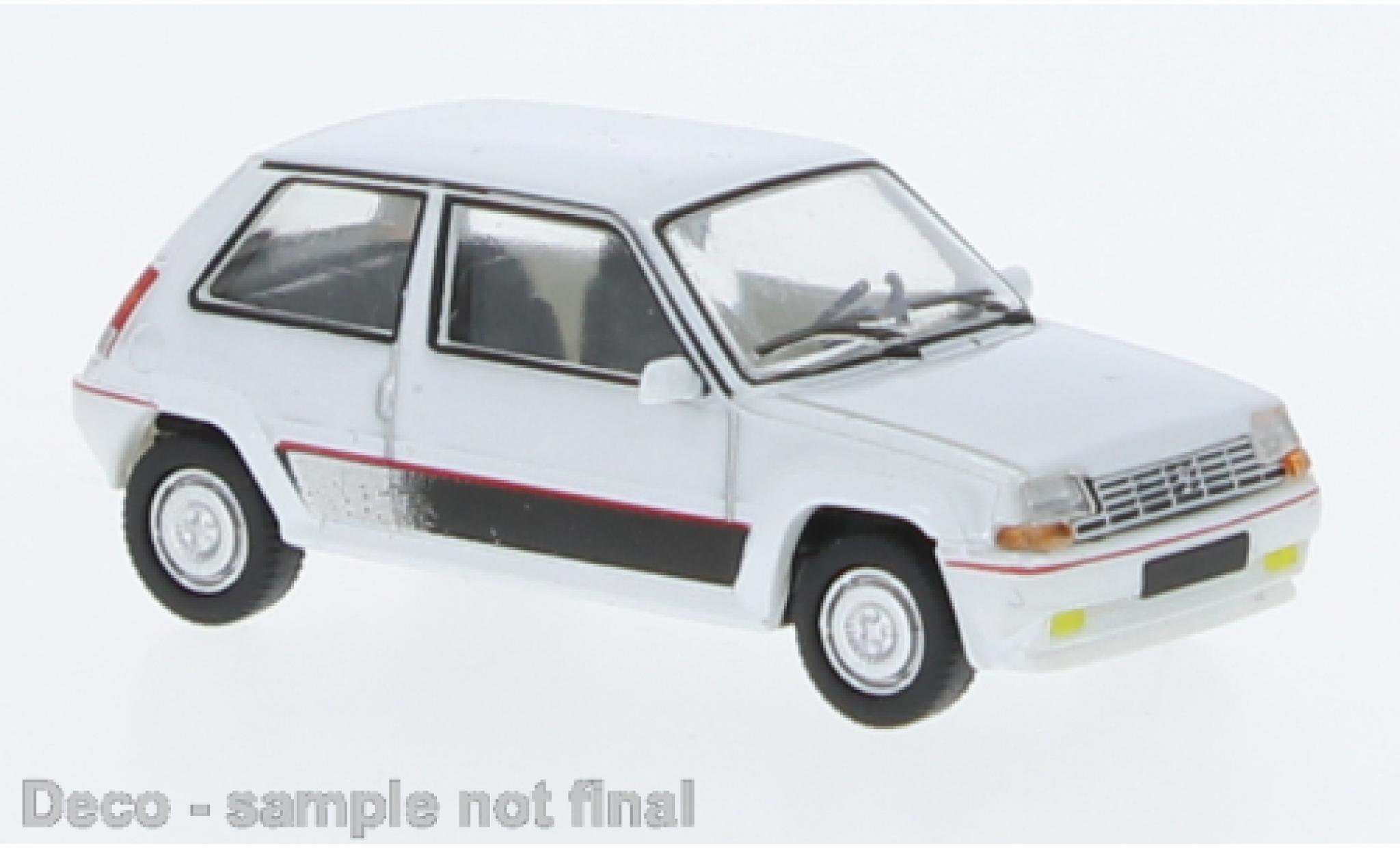 Renault 5 1/87 PCX87 GT Turbo metallise white 198 diecast model cars