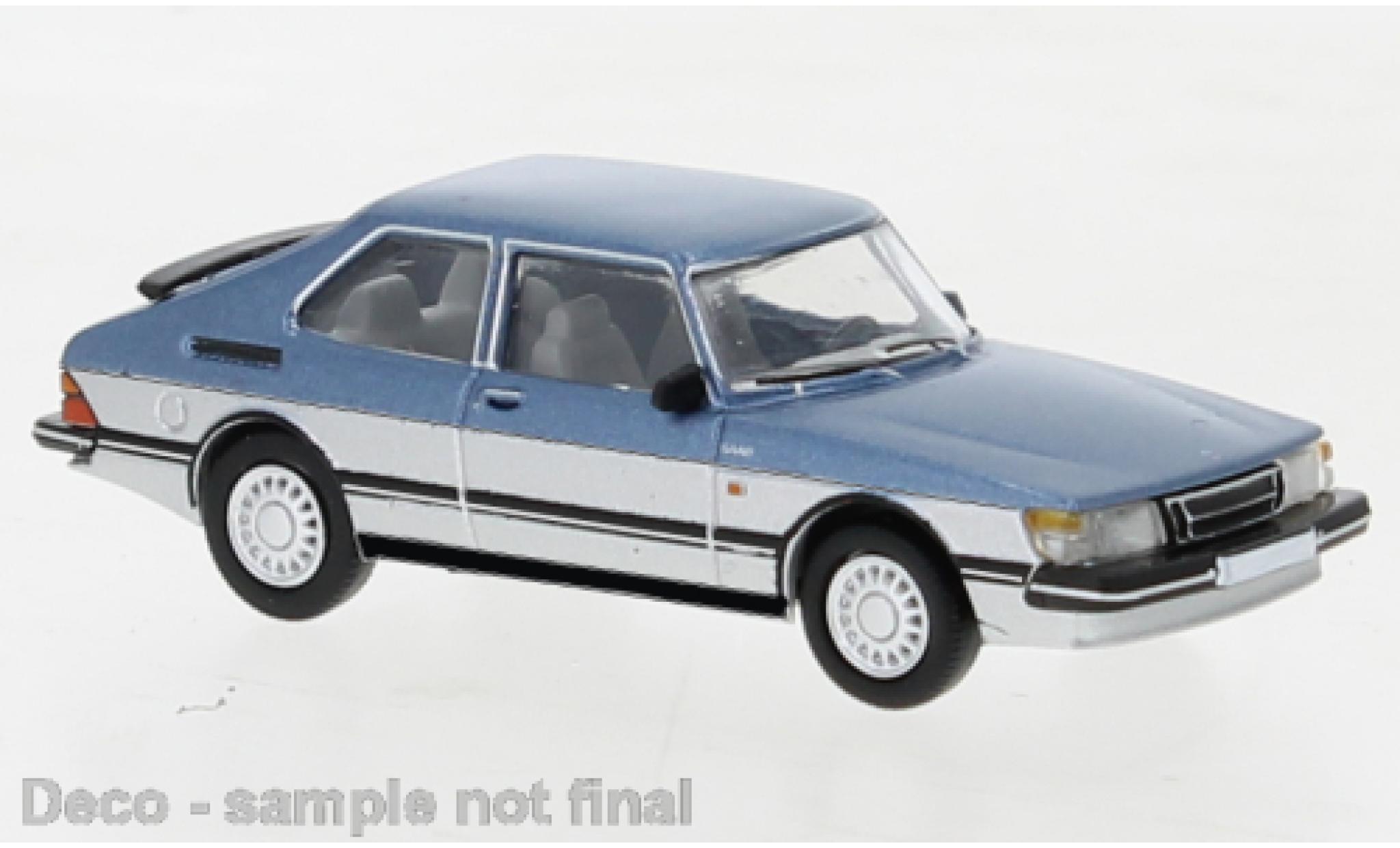 Saab 900 1/87 PCX87 Turbo metallise blue/grey 1986 diecast model cars