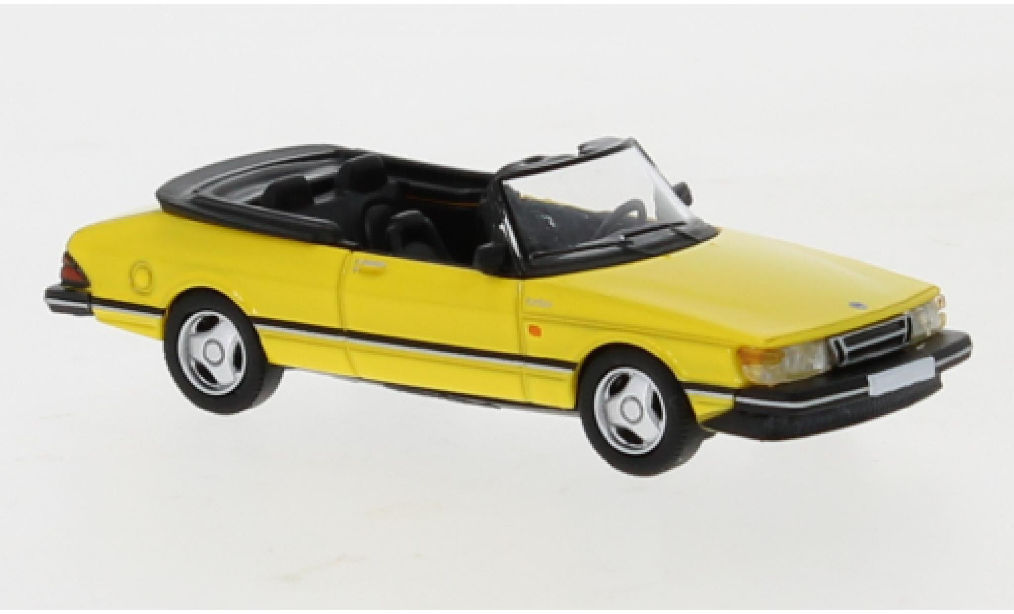 Saab 900 1/87 PCX87 Convertible yellow 1986 diecast model cars