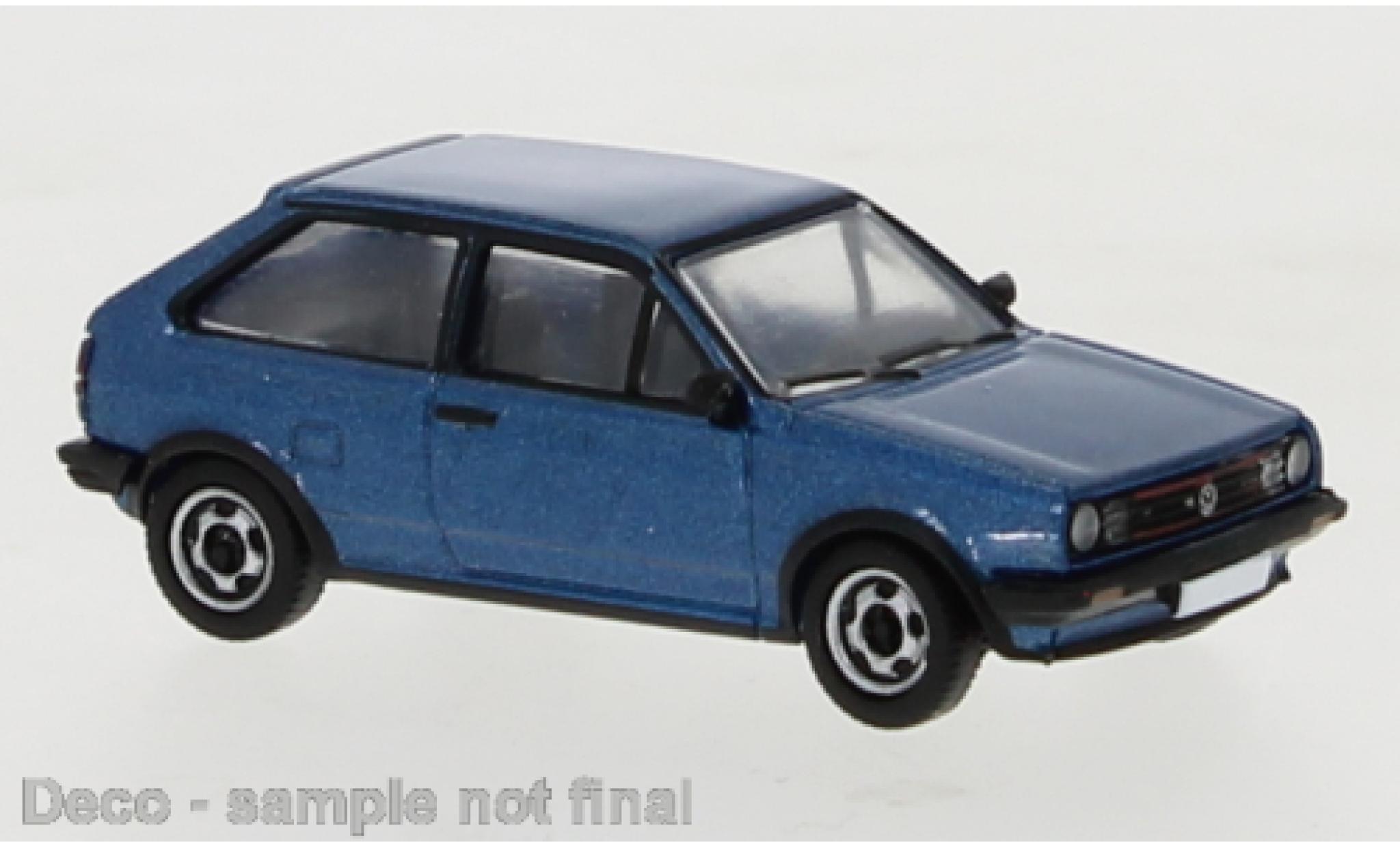 Volkswagen Polo 1/87 PCX87 II Coupe metallic blue 1985 diecast model cars