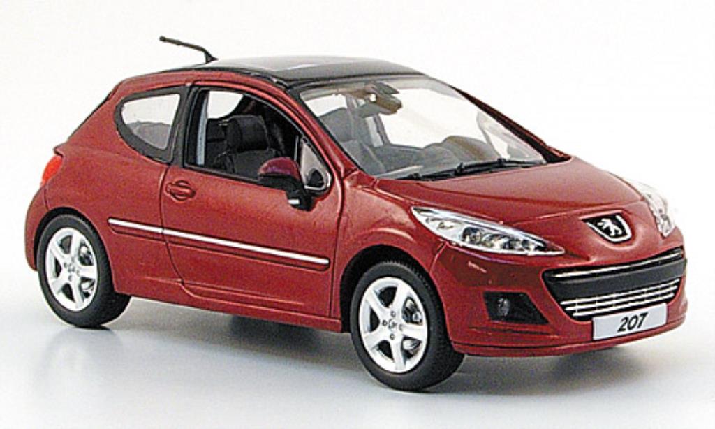 Peugeot 207 1/43 Norev Mi-Vie Saloon red 2009 diecast model cars