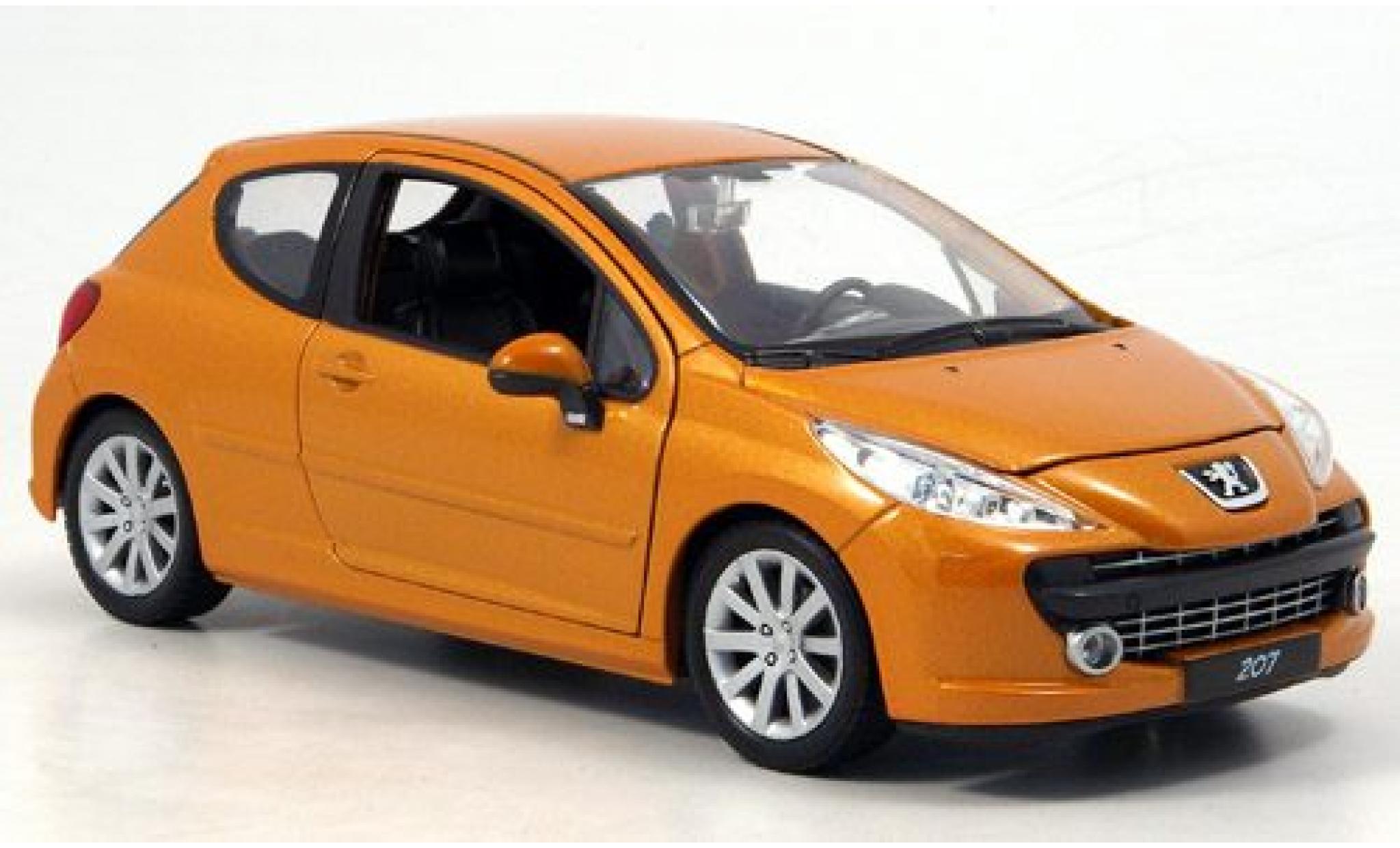Peugeot 207 1/24 Welly orange 1:24 diecast model cars