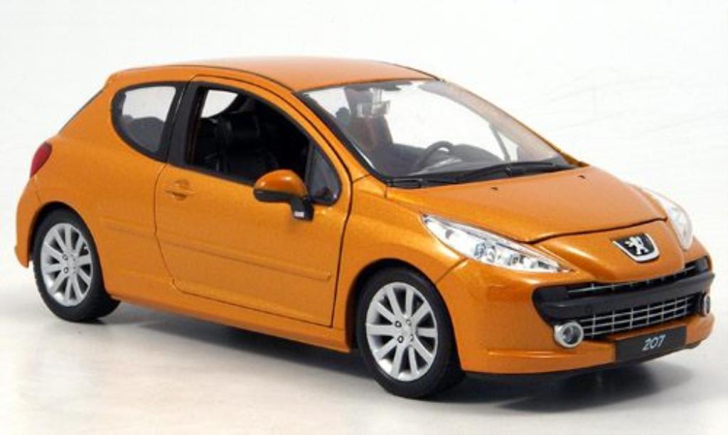 Peugeot 207 1/24 Welly orange diecast model cars