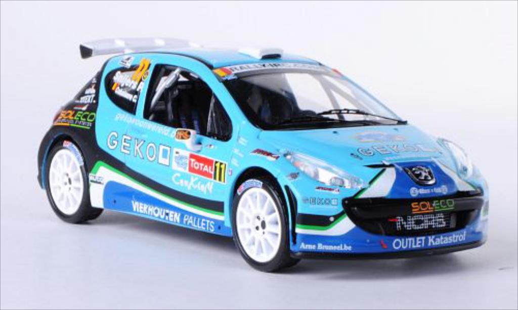 Peugeot 207 S2000 1/43 IXO S2000 No.11 New Caen Rally Sport Rally Ypern 2010 /C.Cokelaere diecast model cars