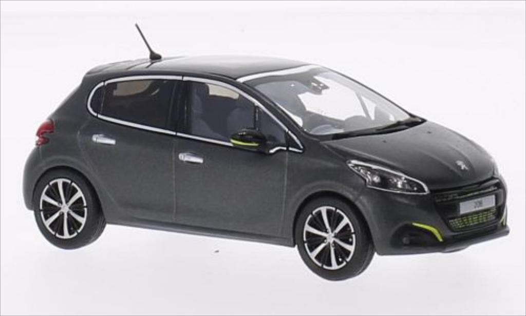 Peugeot 208 1/43 Norev matt-grey 2015 diecast model cars