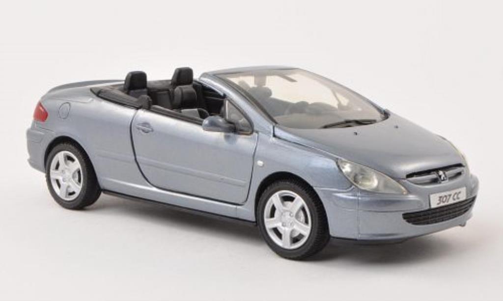 Peugeot 307 CC 1/24 Motormax CC grey-blue diecast model cars
