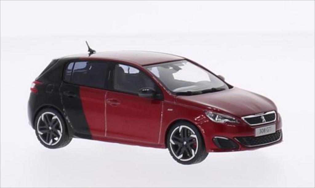 Peugeot 308 GTI 1/43 Norev GTI metallic red/black 2015 diecast model cars