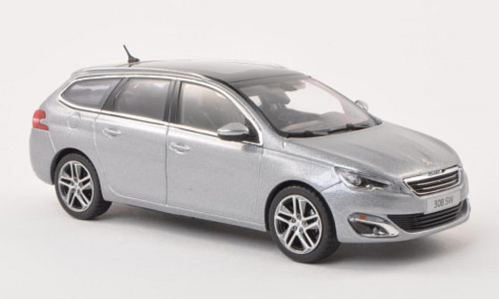 Peugeot 308 GT 1/43 Norev GT SW grey 2014 diecast model cars