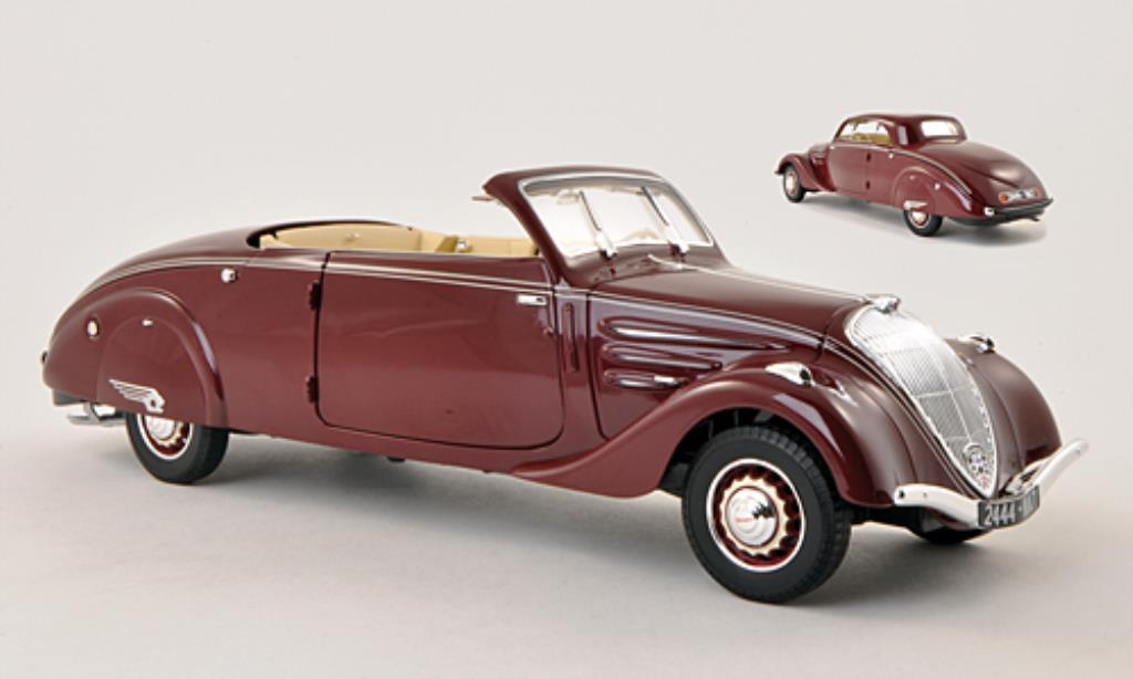 Peugeot 402 1/18 Norev Eclipse red 1937 diecast model cars