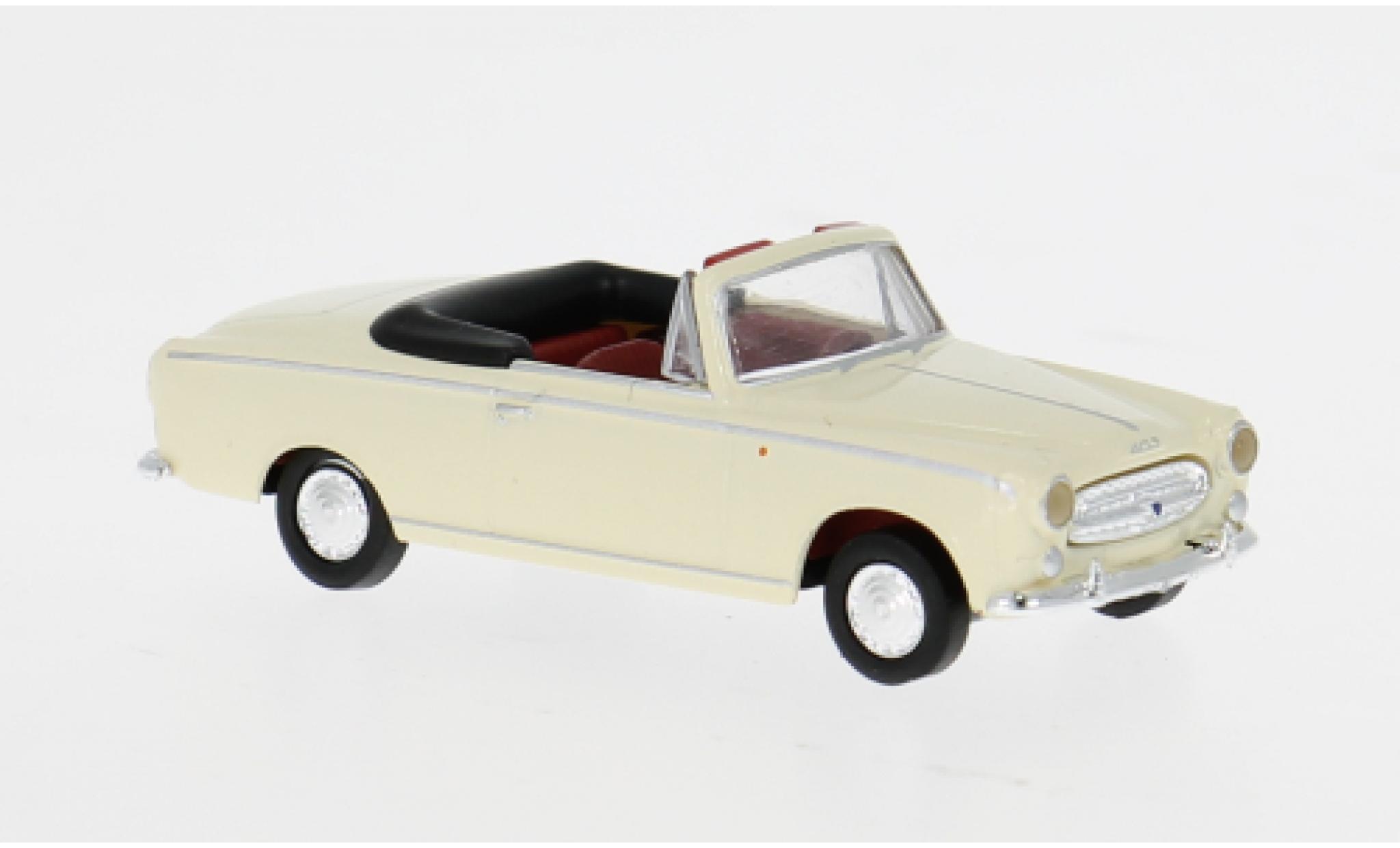 Peugeot 403 1/87 Brekina Convertible white 1956 1:87 diecast model cars
