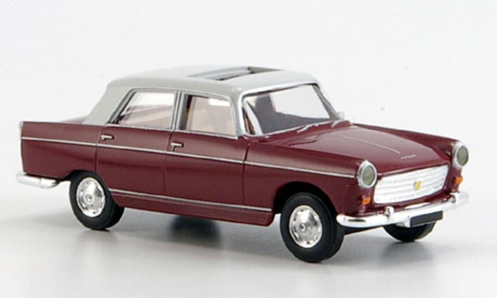 Peugeot 404 Berline 1/87 Brekina Saloon Limousine red/grey Schiebedach diecast model cars