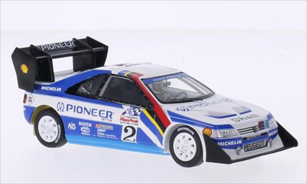 Peugeot 405 Turbo 16 1/43 Spark Turbo 16 No.2 Pioneer International Hill Climb Pikes Peak 1989 diecast model cars