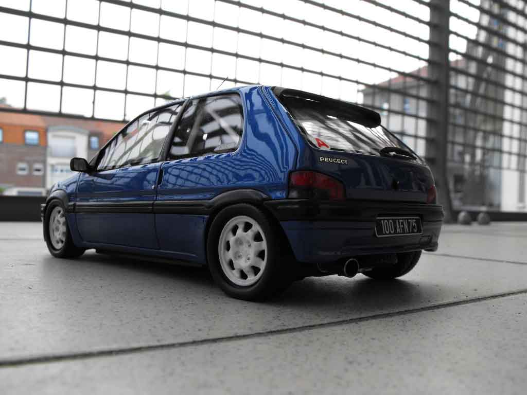 Peugeot 106 XSI 1/18 Ottomobile XSI phase 1 blue jantes 205 gti 1993 diecast model cars