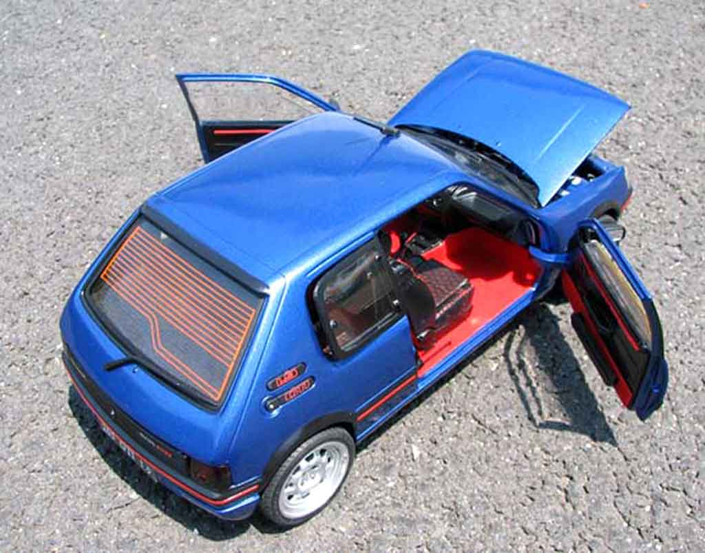 Peugeot 205 GTI 1.9 Bleu Miami blue miami 1/18 Solido
