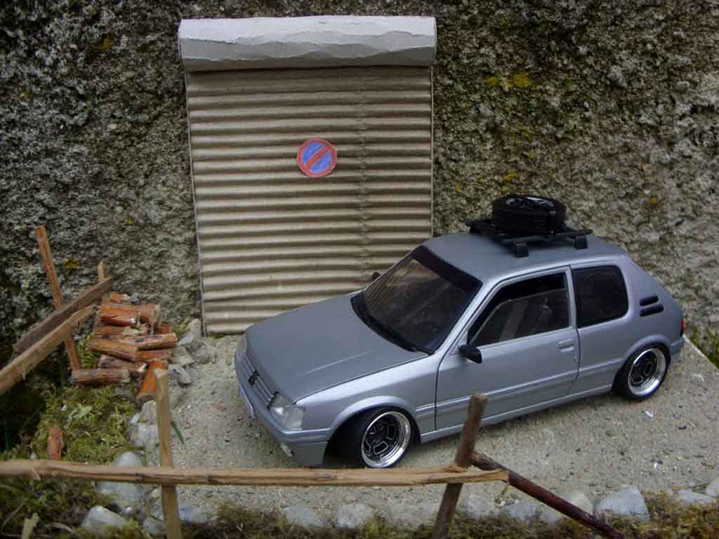 Peugeot 205 GTI 1/18 Solido GTI grey german look diecast model cars